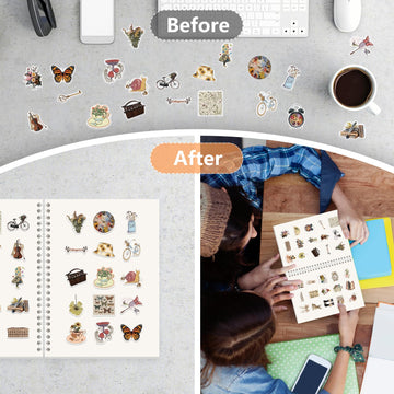 Reusable Sticker Book Collecting Album Blank Sticker Storage Book For Adults A5 Size 32 Sheets Release Paper Sticker Collection