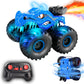 HONGID Dinosaur Remote Control Car,2.4 GHz RC 4WD Monster Trucks for Boys Girls with Light,Sound&Spray,2 Batteries,Dinosaur Toys
