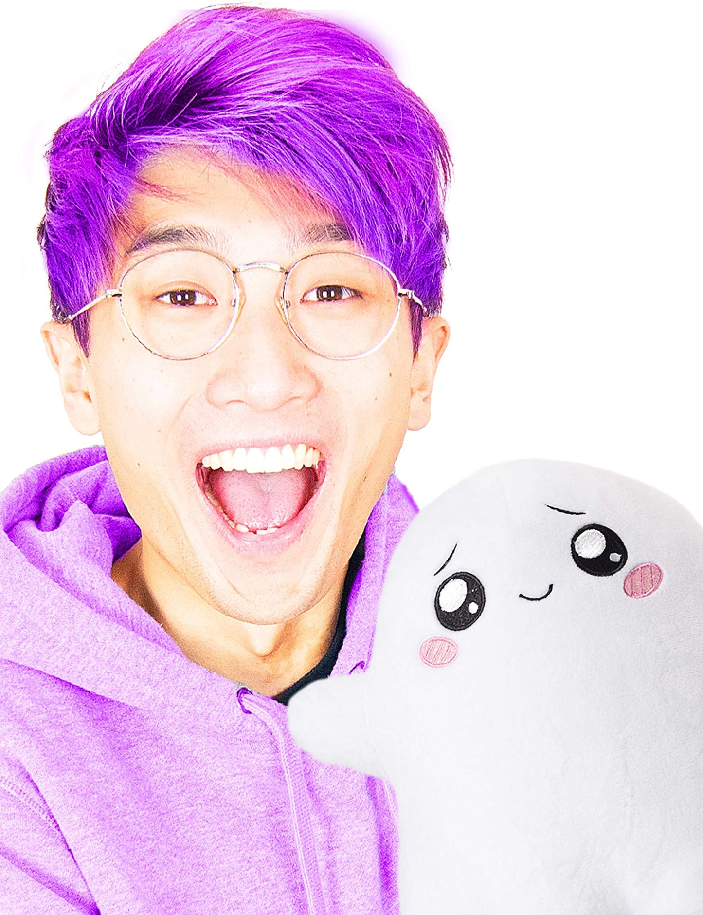 Lankybox Official Merch - Glow In The Dark Ghosty® Plush Toy - Ghosty Plush Toy - Mystery Ghost Lanky Box Plushy - Cute Plushies For Kids - Official Store