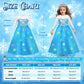 Luucio Light Up Frozen Princess Dress Up Costume With Accessories For Little Girls 3-10 Years, Girls Birthday Christmas Dress