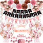 Rose Gold Retirement Party Decorations, 63 Pcs Retirement Party Decorations For Women Happy Retirement Banner Hanging Swirls Foi