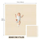 Hiwhy Puzzle Play Mat 9 Tiles With 18 Border Pieces, Interlocking Stitching Mat With Border For Living Room Playroom Gym, Beige
