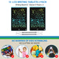 2 Pack 12 Inch Lcd Writing Tablet For Kids, Electight Colorful Doodle Board, Eye Protection Drawing Tablet With Lock & Erase Fun