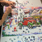 Crown Point Graphics Christmas At The Farm 1000 Piece Jigsaw Puzzle, Soft Touch Design, Made In Usa