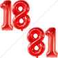 Katchon, Huge Red 18 Balloons Numbers - 40 Inch | Balloons 18 Year Birthday | 18Th Birthday Decorations For Boys | Red 18Th Birthday Balloons | 18 Balloon Numbers, 18Th Birthday Decorations For Girls