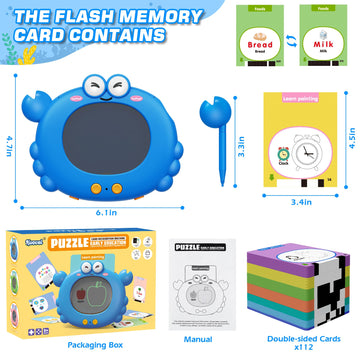 Talking Flash Cards,Kids Toddler Flash Cards With 224 Pages,Writing, Drawing,And Math,Autism Sensory Toys,Speech Therapy Toys,Learning Educational Toys Gifts For Age 2 3 4 5 Years Old Boys And Girls