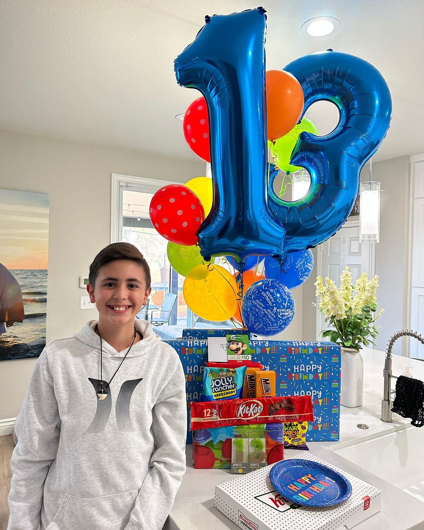 Navy Blue Number 13 Balloon 40 Inch, 13 Number Balloon, 13Th Navy Blue Birthday Decorations, 13 Year Old Girls Boys Blue Party S