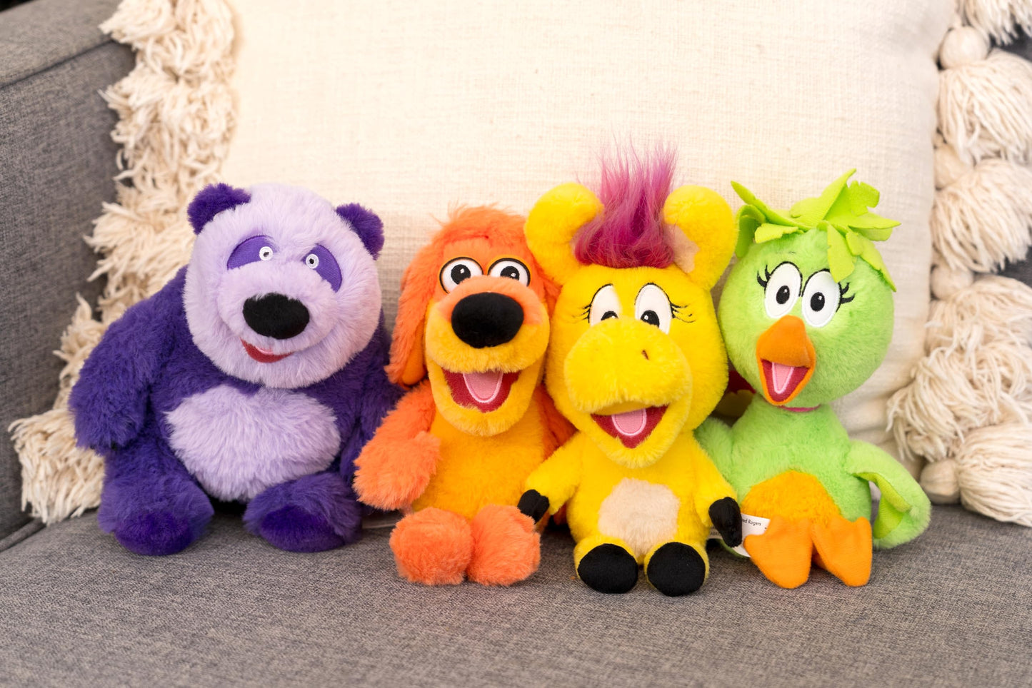 Jada Toys Donkey Hodie 8'' Sound Plush Twin Pack - Donkey Hodie & Bob Dog - Squeeze For Phrases From Preschool Show Donkey Hodie