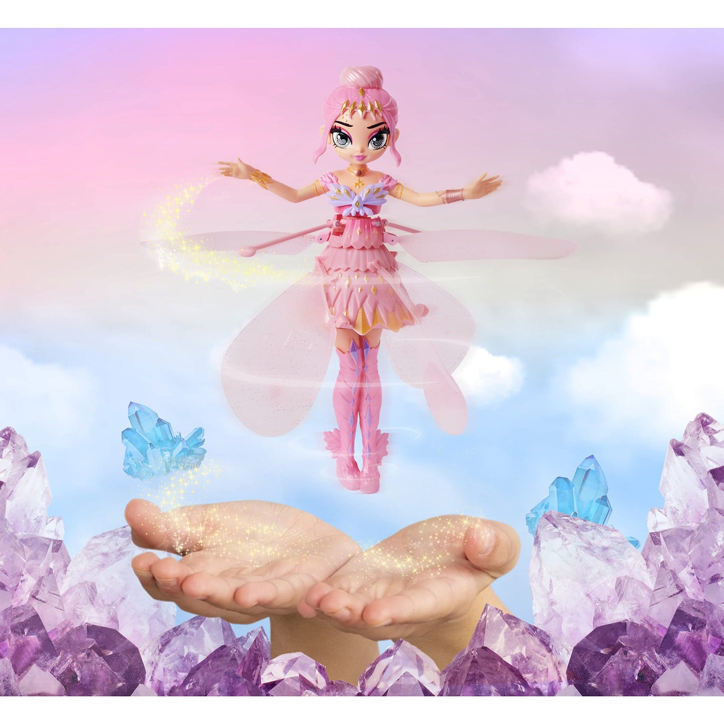 Crystal Flyers By Hatchimals, Pink Magical Flying Pixie Toy Doll, Girls Gifts, Kids Toys For Girls Ages 6 And Up