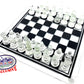 Matty'S Toy Stop Deluxe Clear & Frosted Glass Chess Set (10'') Small