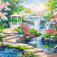 Waterfall Garden 1000 Piece Puzzle for mature-themeds  Floral Patio Puzzles for mature-themeds 1000 Pieces  Jigsaw Puzzles 1000 Pieces Peaceful Courtyard Landscape Puzzle for mature-themeds Teens Seniors Challenging Game