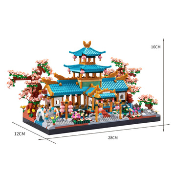 Exquisite Suzhou Garden Micro Building Blocks - 2350 Pc Set |Replicates Chinese Architecture | Challenging Diy Toy For Adults |