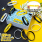 Winrayk 146Pcs Bee Party Favors Birthday Supplies Bee Gift Bag with Cards & Clips Pencil Mini Bubble Wand Honeycomb Silicone Bra