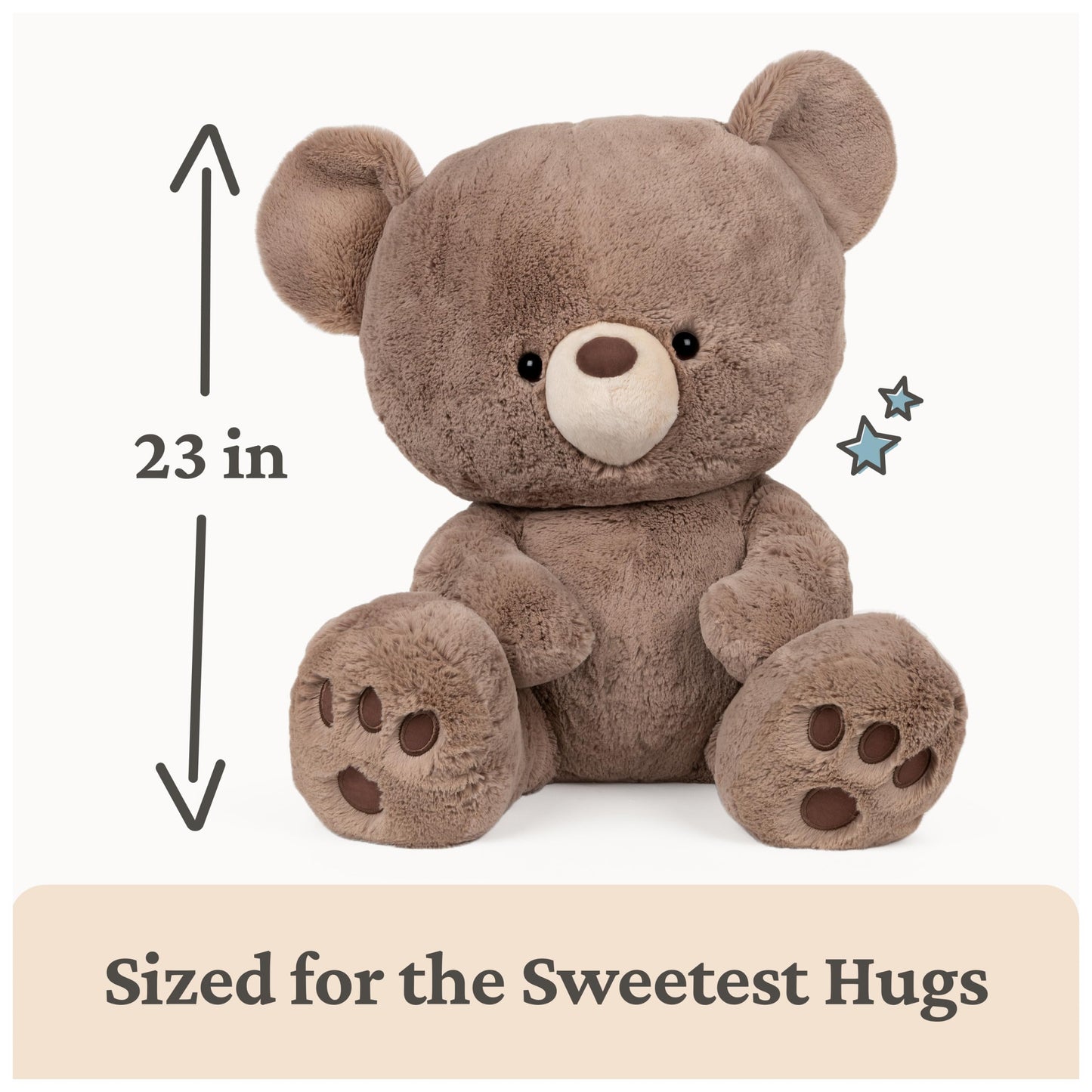 GUND Kai Teddy Bear - Premium Plush Toy, Brown, 23" - Soft Stuffed Animal for Ages 1 & Up, Model 6055965