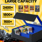 NEWLOOP Trading Card Storage Box - 2400+ Commander Card Deck Case with See-through Display Top for Magic the Gathering YuGiOh, T