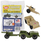Timmee Combat Patrol Willys & Artillery - Tan & Od Green 4Pc Playset Usa Made