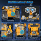 Karei Robot Building Kit - 3 in 1 Excavator & Garbage Truck, 700 Pcs, Remote Control, Plastic, Medium, Yellow, Model A1001