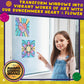 PURPLE LADYBUG Window Art Suncatcher Kit - Heart & Flower - Large, Multicolor - Crafts for Kids Ages 6-12, Perfect for Easter & Valentine's Gifts