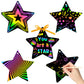 WATINC 60pcs Star Scratch Cards for Magic Color Craft Kit DIY Paper Art Scratch Star Ornament for Kids School Classroom Party Fa
