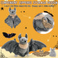 Tezituor Goth Bat Stuffed Animals Set - 32" Gray Plush Toy with 3 Cute Babies, Perfect for Halloween & Christmas Gifts