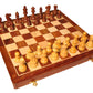 PALM ROYAL HANDICRAFTS Handmade Rosewood Foldable Chess Board Set Wooden with Non Magnetic Pieces and Extra Queens for 2 Players