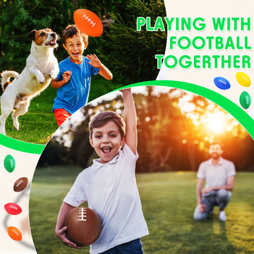 24 Pack Foam Footballs 4.72 Inch Bulk Mini Spiral Football Toys Easy Grip Waterproof Small Soft Emulation Foam Footballs for Kid