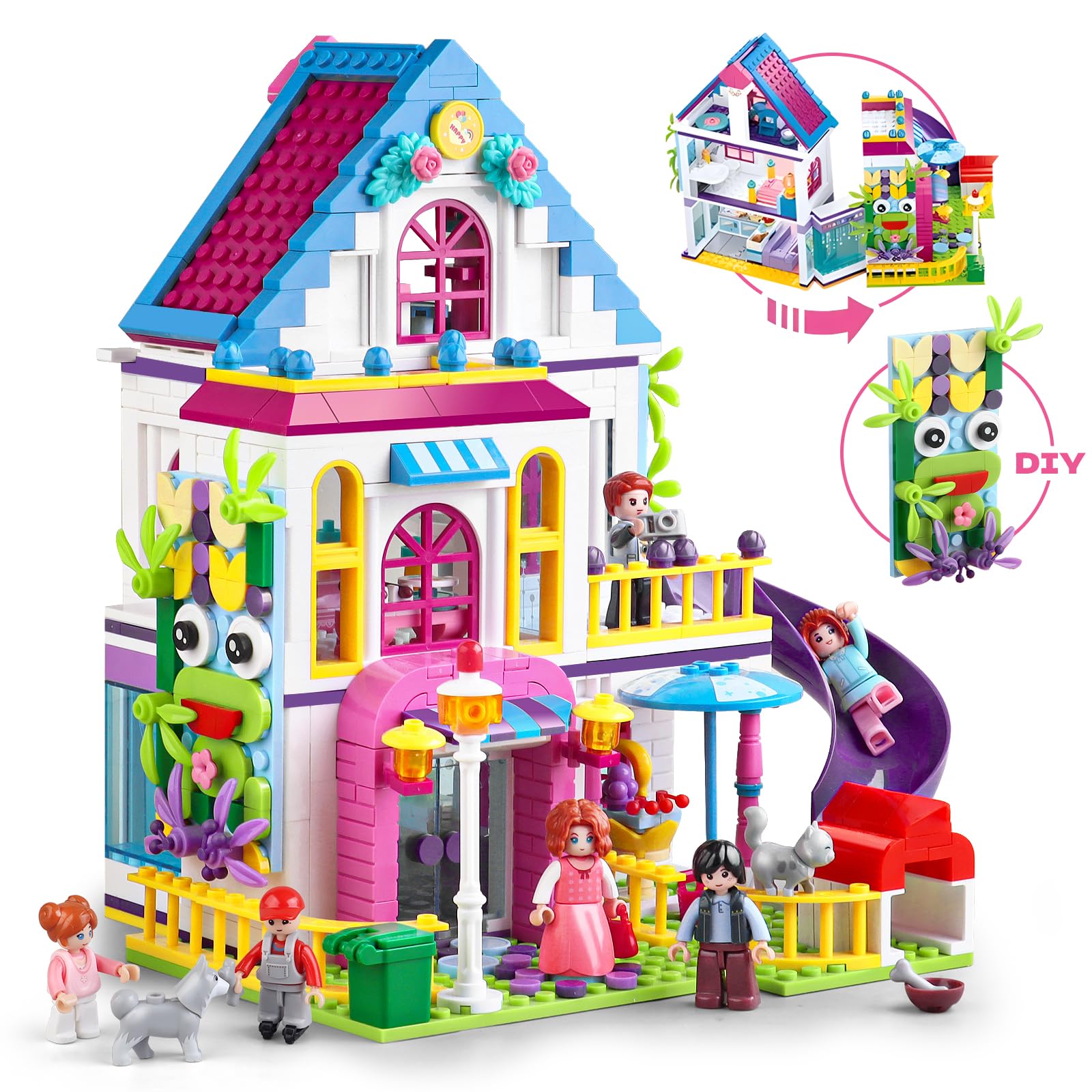 House Building Set That Compatible With Lego Friends For Girls Age 8-12 Pretend Play Set For Girls Age 6-12