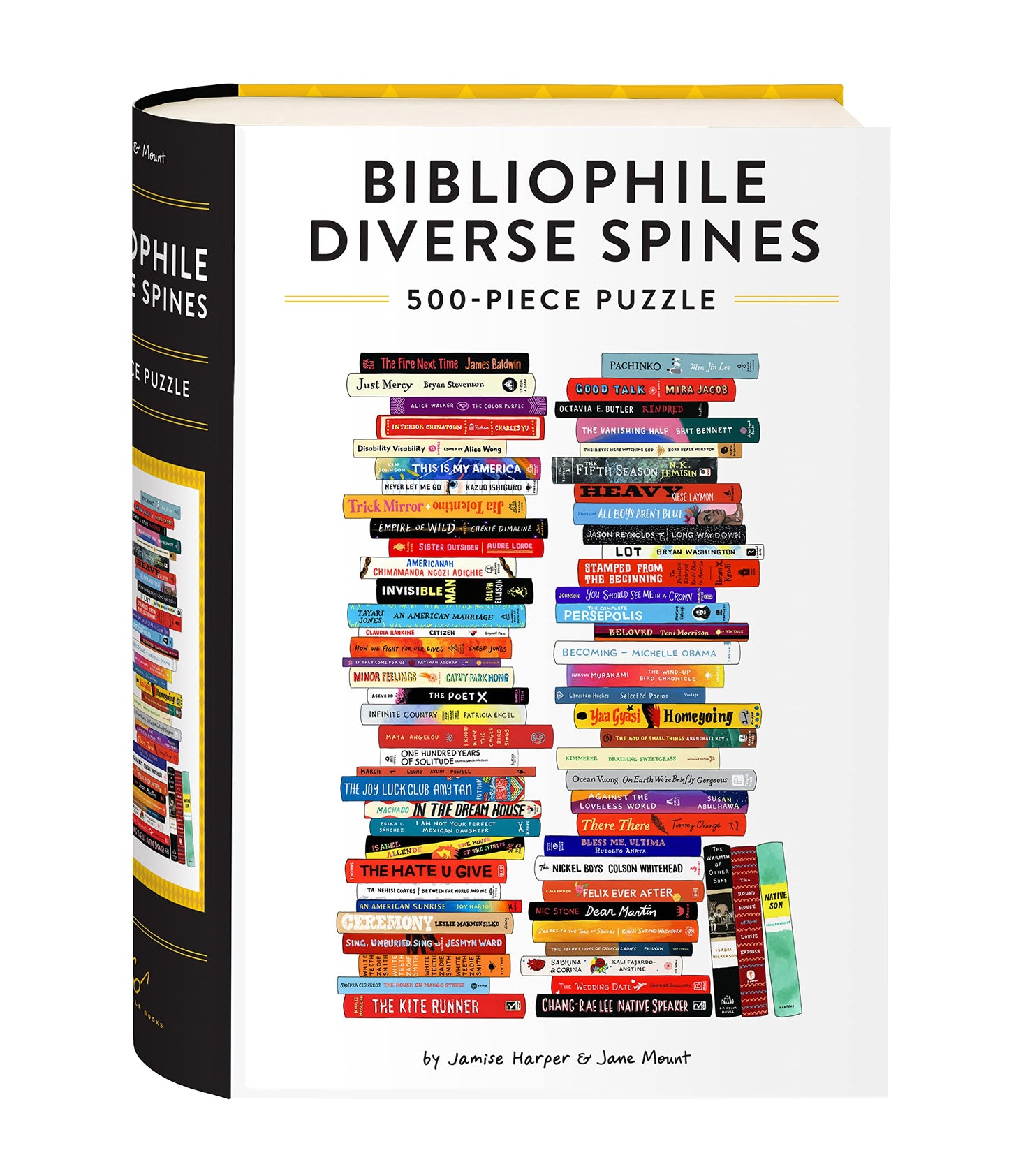 Chronicle Books 500-Piece Puzzle - Bibliophile Diverse Spines - Cardboard, Model 9781797219882