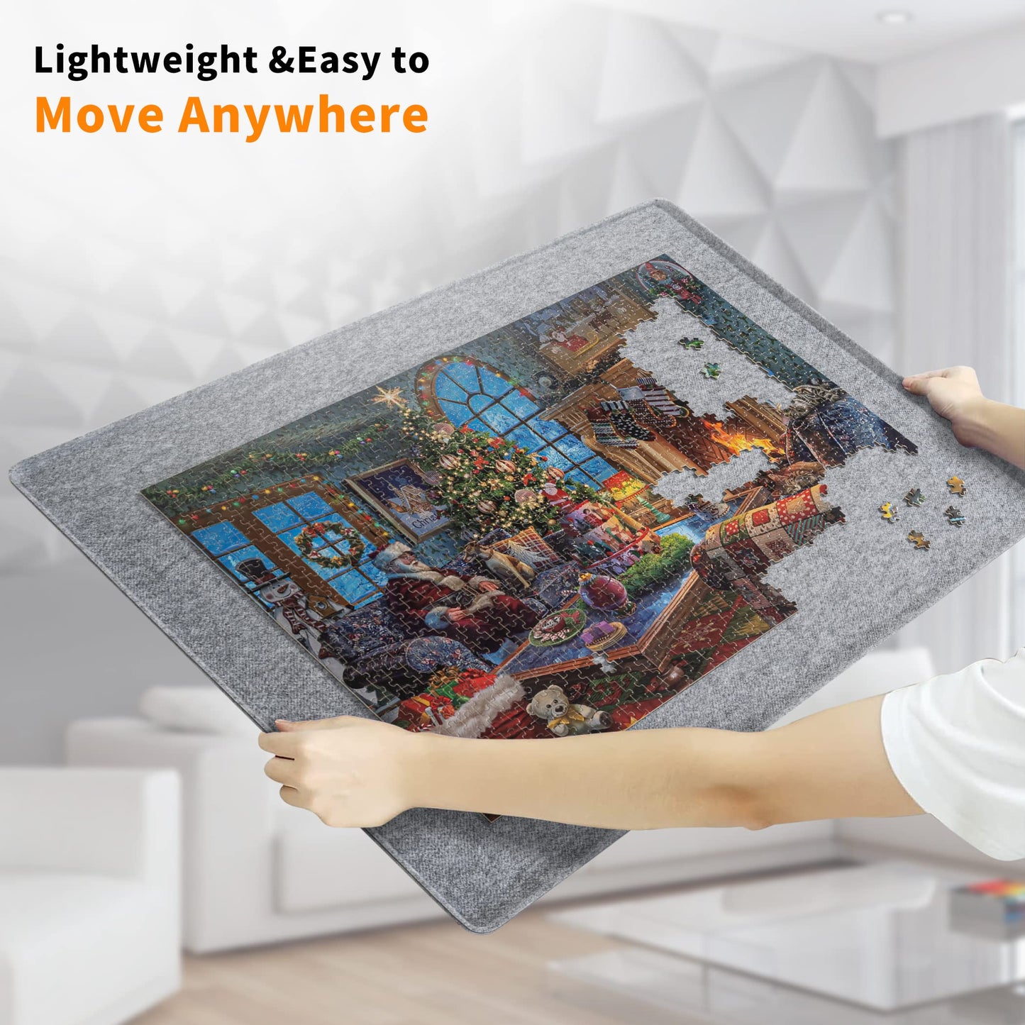 Lavievert Jigsaw Puzzle Board With 8 Sorting Trays & Cover, Portable Puzzle Mat, Lightweight Felt Puzzle Plateau For Adults, Lar