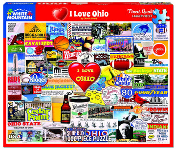 White Mountain Puzzles I Love Ohio, 1000 Piece Jigsaw Puzzle
