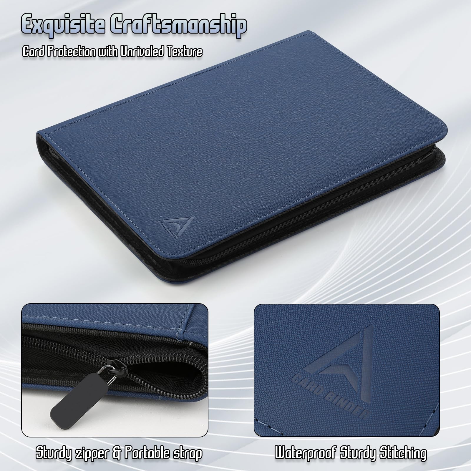 arkeiliy card binder Arkeiliy Card Binder 9 Pocket Double Sided Pockets Trading Card Binder – Toytooth