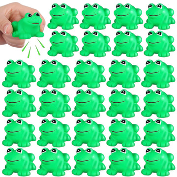 Kymqlyw 50 Pcs Rubber Frog Squeak And Floating Bulk Frog Rubber Bath Toy Mini Frog Toys Frog Bathtub Toys Float For Summer Pool