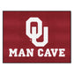 FANMATS 14685 Oklahoma Sooners Man Cave All-Star Rug - 34 in. x 42.5 in.