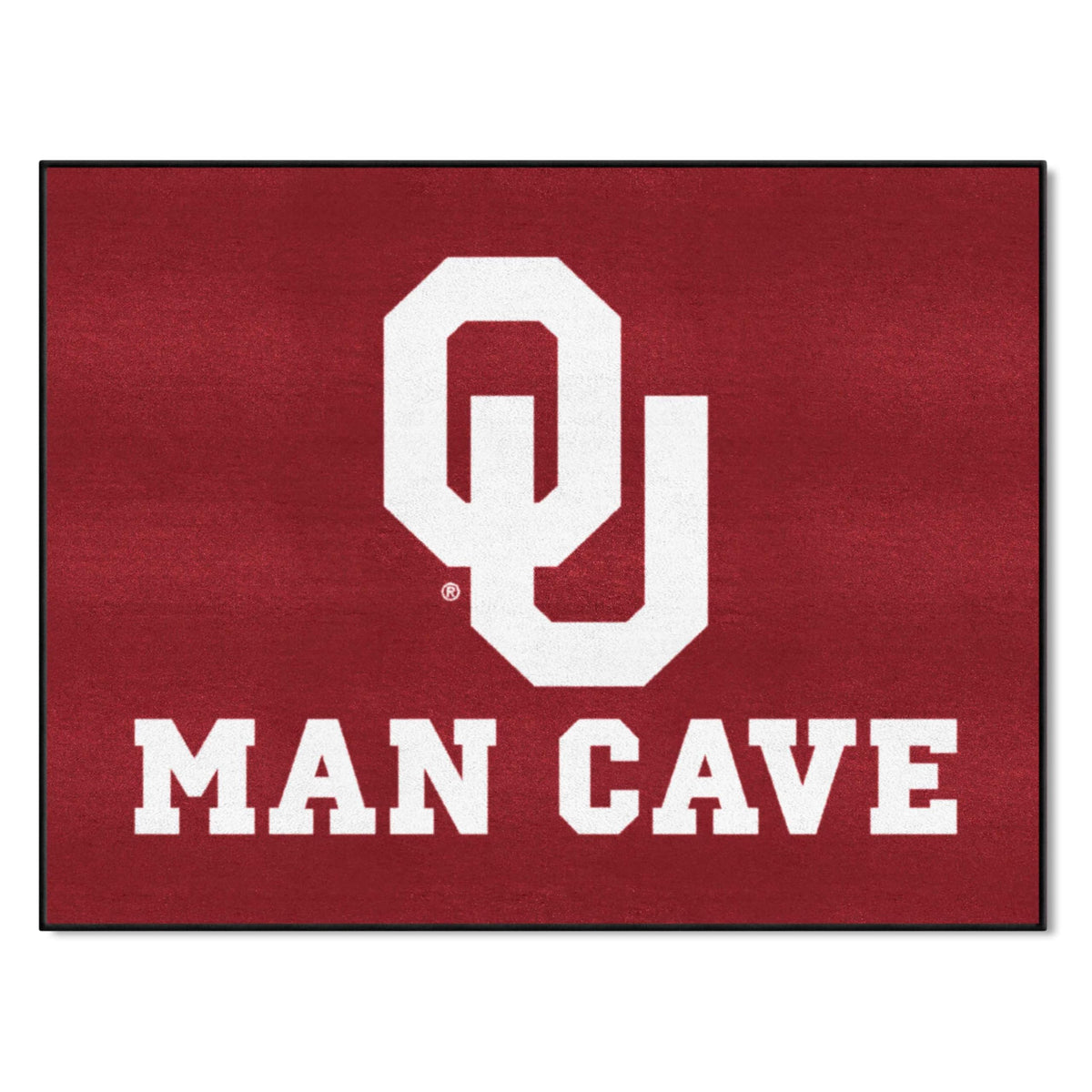 FANMATS 14685 Oklahoma Sooners Man Cave All-Star Rug - 34 in. x 42.5 in.