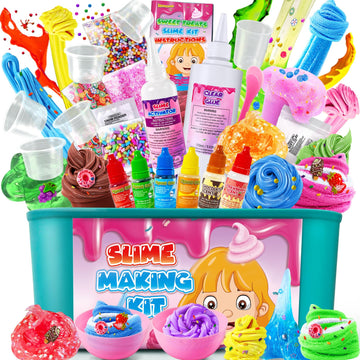 Yopinsand Ice Cream Diy Slime Kit, Slime Making Kit For Girls, Butter Slime, Foam Slime, Cloud Slime With Add-Ins, Foam Balls, C