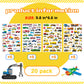 Construction Cars And Trucks Stickers 665 Counts Transportation Waterproof Car Adhesive Sticker Birthday Invitations Envelops Decorations Party Goodie Gifts Bags School Game Class Rewards