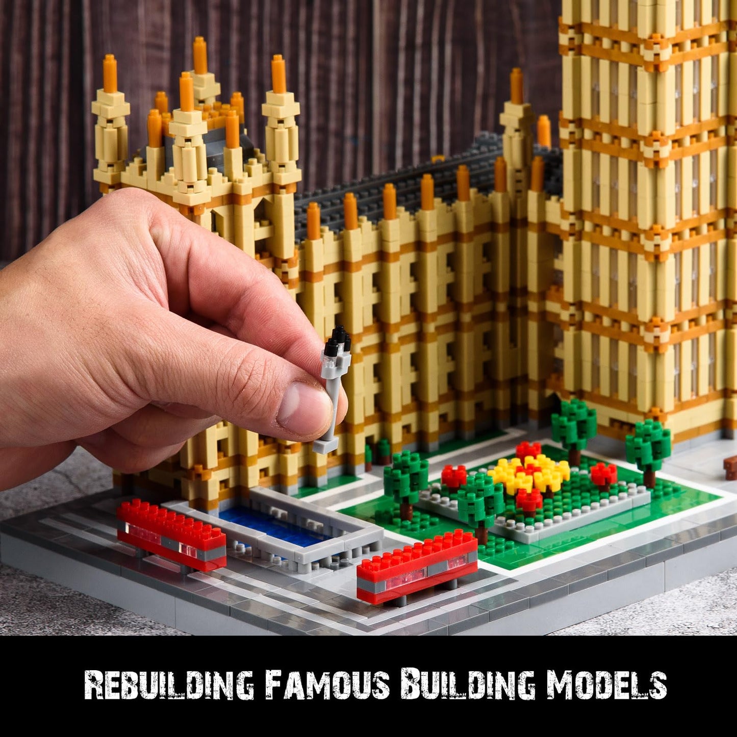 Aigidusansu London Elizabeth Tower Big Ben Micro Building Block Set,3600 Pieces Landmark Architecture Model, Birthday Gifts Priz