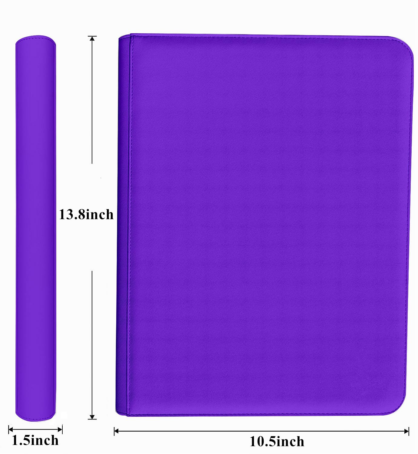 enhanced 9-Pocket Zippered Trading Card Binder  540 Pockets Double-Sided Side-Loading Card Organizer Album  PU Leather Card Holder Protector for MTG  TCG  Sports Cards (Purple)