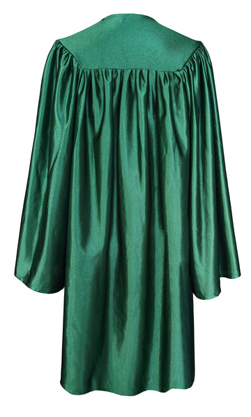 Gradplaza Shiny Choir Robe Kindergarten Preschool Graduation Gown Shiny Graduation Gown For Kids Forest Green Size 30