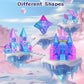 Sktmyy Magnetic Tiles,114Pcs 3D Diamond Princess Ice Castle, Magnet Tiles For Kids Age 3-5 4-8,Stem Educational Toys For Girls K