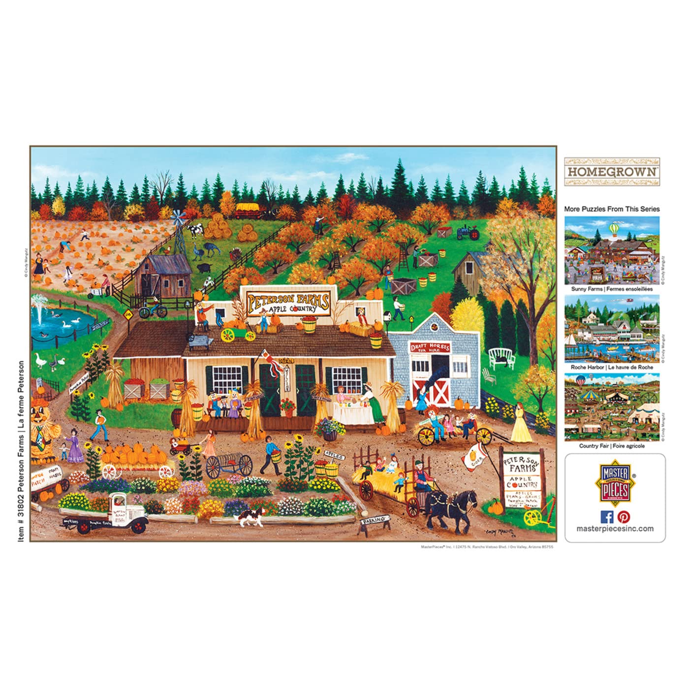 Masterpieces 750 Piece Jigsaw Puzzle For Adults, Family, Or Kids - Peterson Farms - 18'X24'