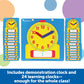 Learning Resources Write & Wipe Clocks Classroom Set - 25 Pieces, Ages 6+ Laminated Dry-Erase, Teaching Aids, Teacher Supplies, Learning Time,Back To School Supplies