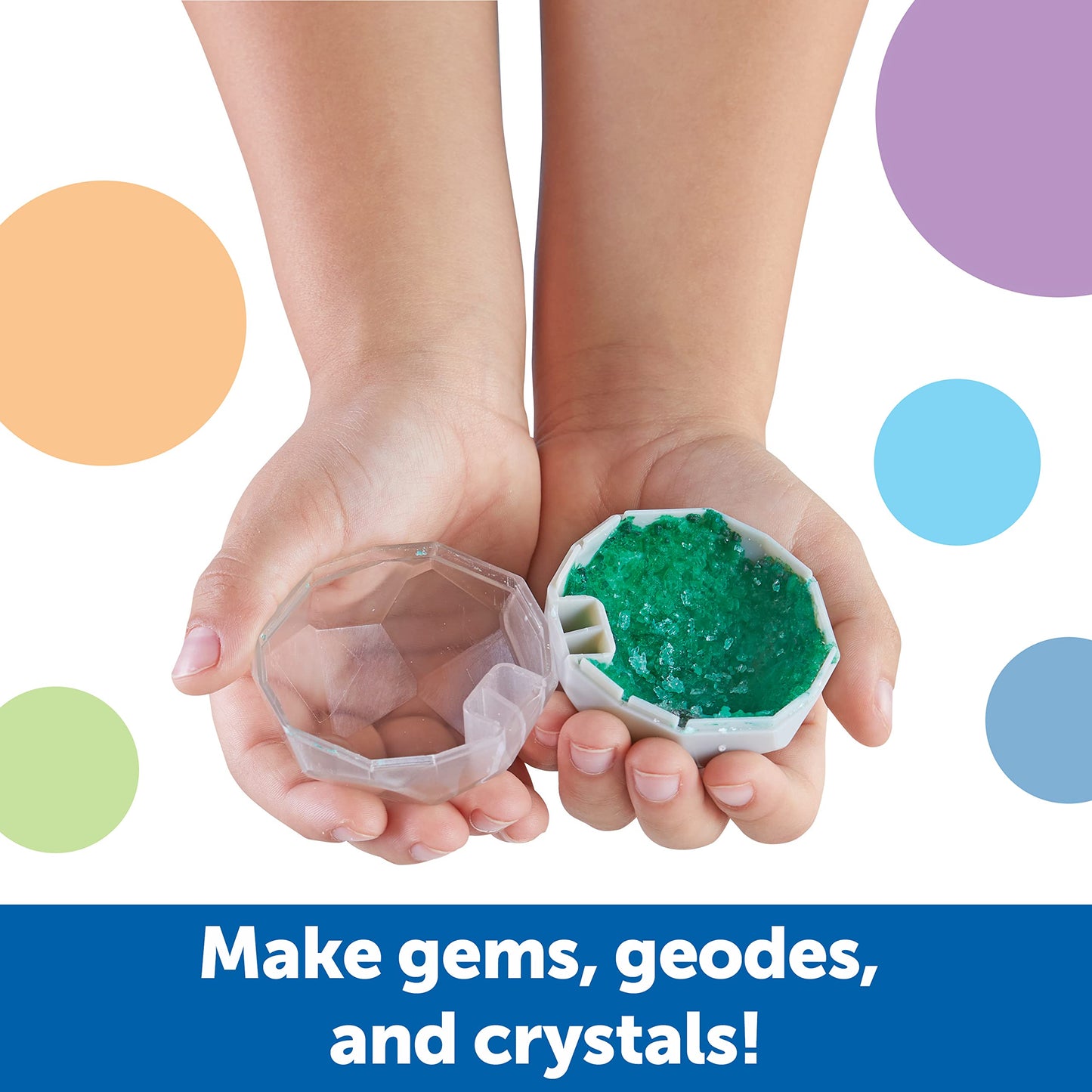 Learning Resources Crystal Lab STEM Toy Set for Kids, 20 Pieces, Multi Color, Ages 4+, Model LER2950, Plastic, 25.4 x 22.9 x 11