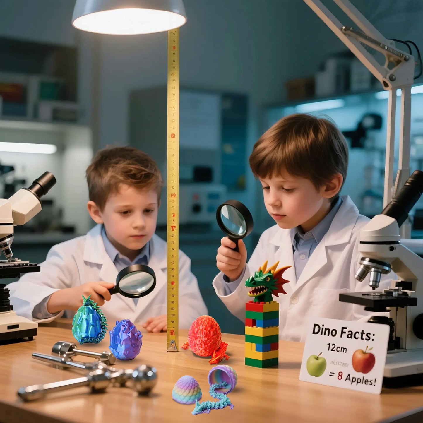 6 Pack Officially Licensed 3D Printed Dragon with Egg Set - Crystal Egg Fidget Toys  Easter Gift & 3D Printed Animals Collection  Christmas Toy 2025