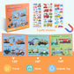 ASTARON 3D Magnetic Puzzle with 60 Puffy Stickers for Toddlers, 41 Pieces Construction Vehicles Toddler Puzzles Preschool Educat