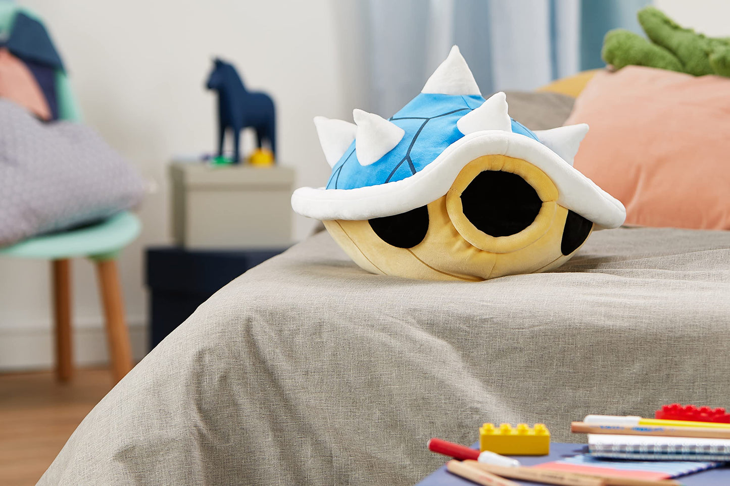 Club Mocchi Mocchi Mario Kart Plushies - Spiny Shell Plushie - Squishy Mario Toys - Collectible Mario Figures And Cute Stuffed Animals - Holiday Gifts And Stocking Stuffers For Kids - 15 Inch