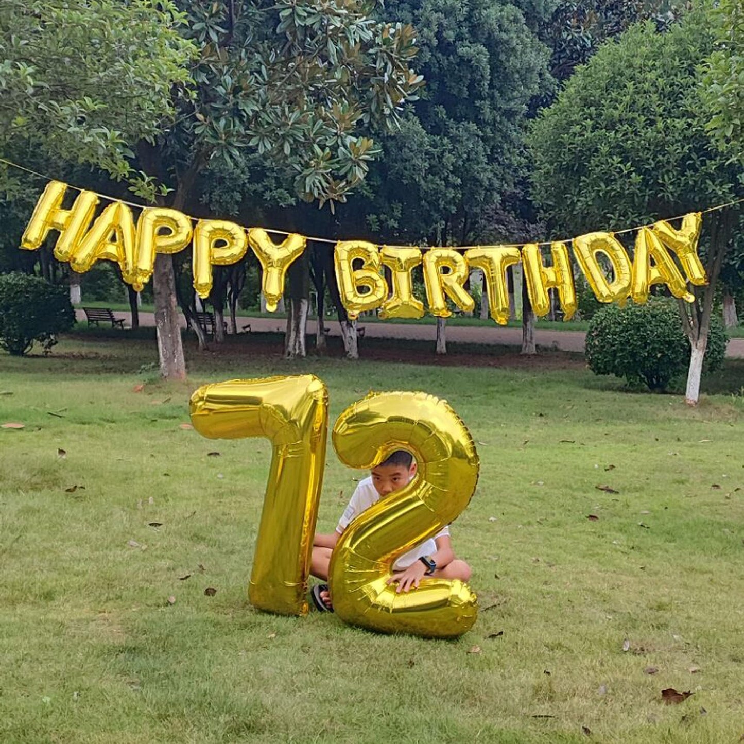 Shuntai 72Nd Birthday Decorations For Men Women 72 Number Balloons Gold Jumbo Numbers 27 Foil Mylar Balloons With Happy Birthday