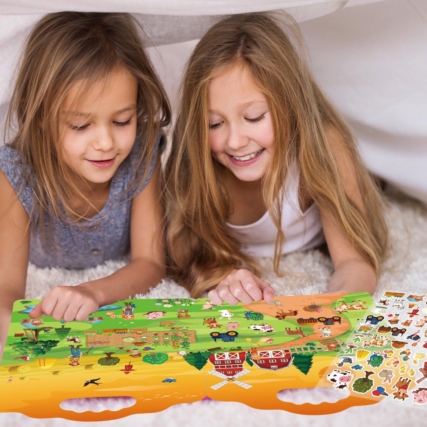 2 Set Reusable Sticker Books For Kids, Princess&Ocean Sticker Books For Kids,Toddler Sticker Books, Sticker Books For Toddlers 2