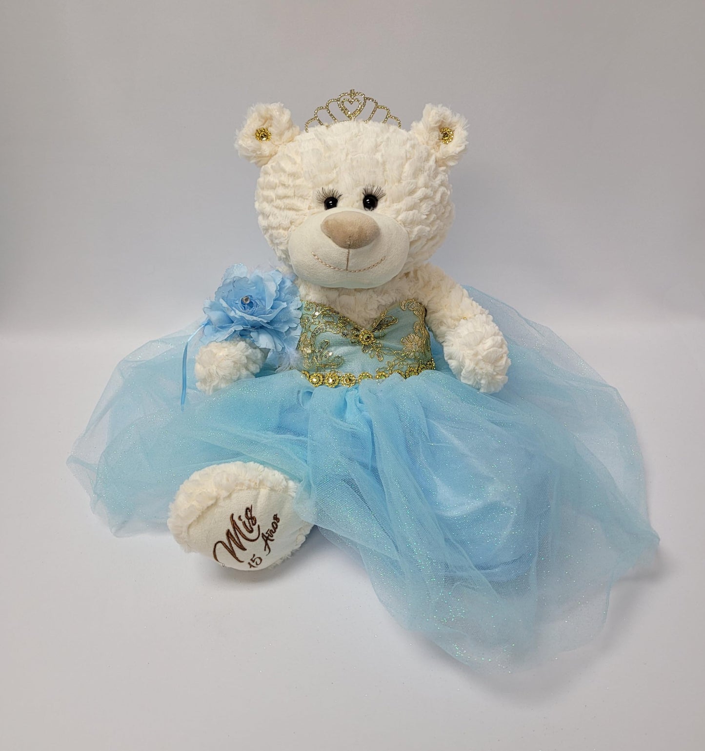 Kinnex Collections Since 1997 20' Quince Anos Quinceanera Last Doll Teddy Bear With Dress (Centerpiece) ~ Arc16831-30 (Rose Gold)