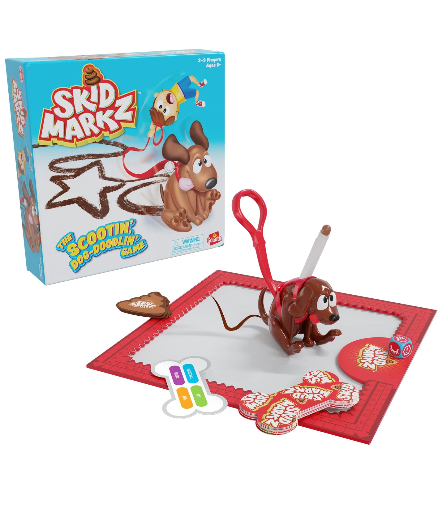 Goliath Skid Markz Game - Multi Color Dog-Doodlin' Drawing Game, Model 919402, Fun Family Activity